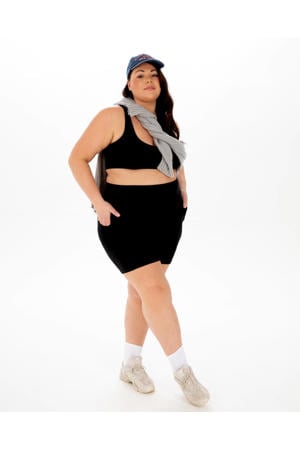 Plus Size sportshort zwart