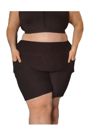Plus Size sportshort zwart
