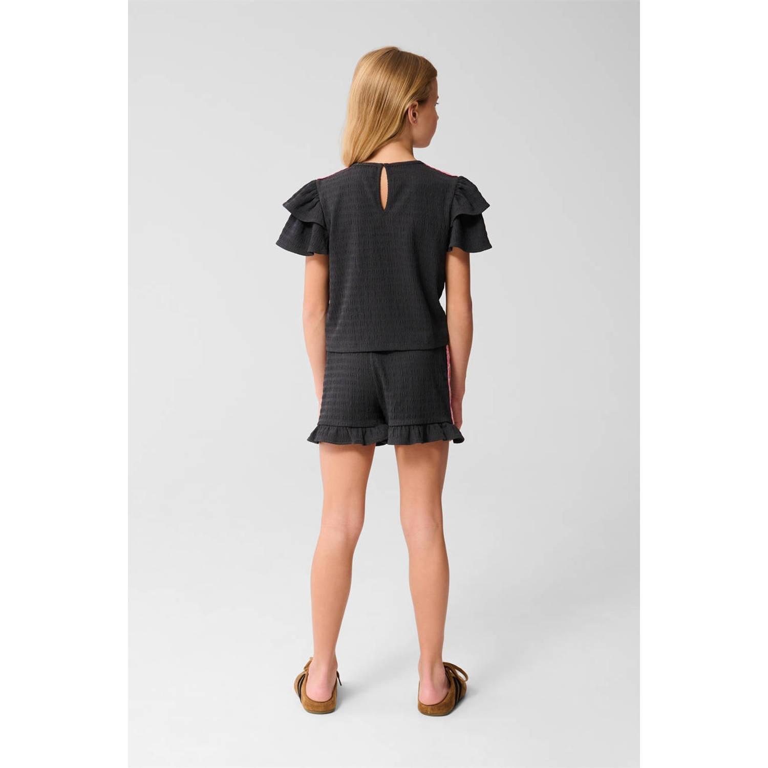 Shoeby T-shirt antraciet crochet