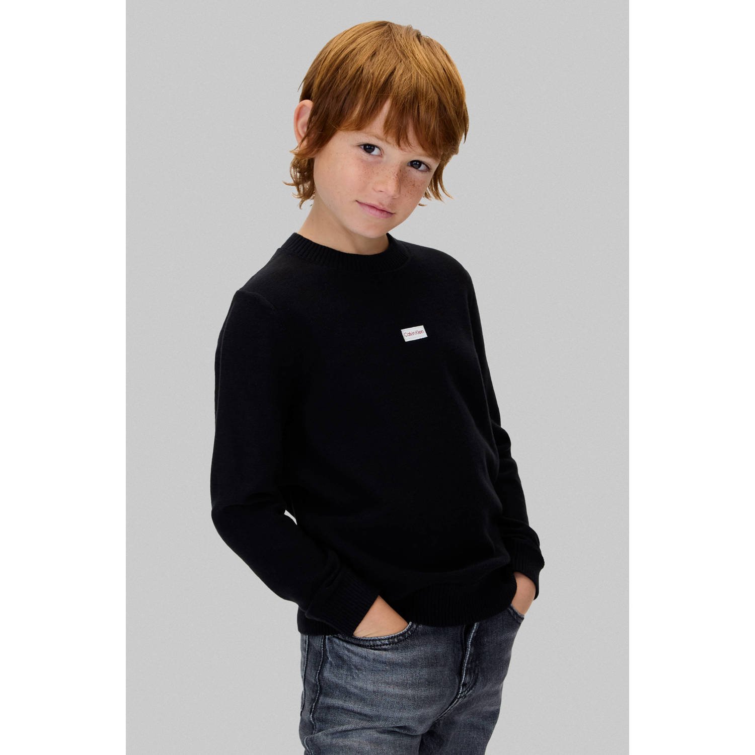 Calvin Klein trui zwart fijn gebreid