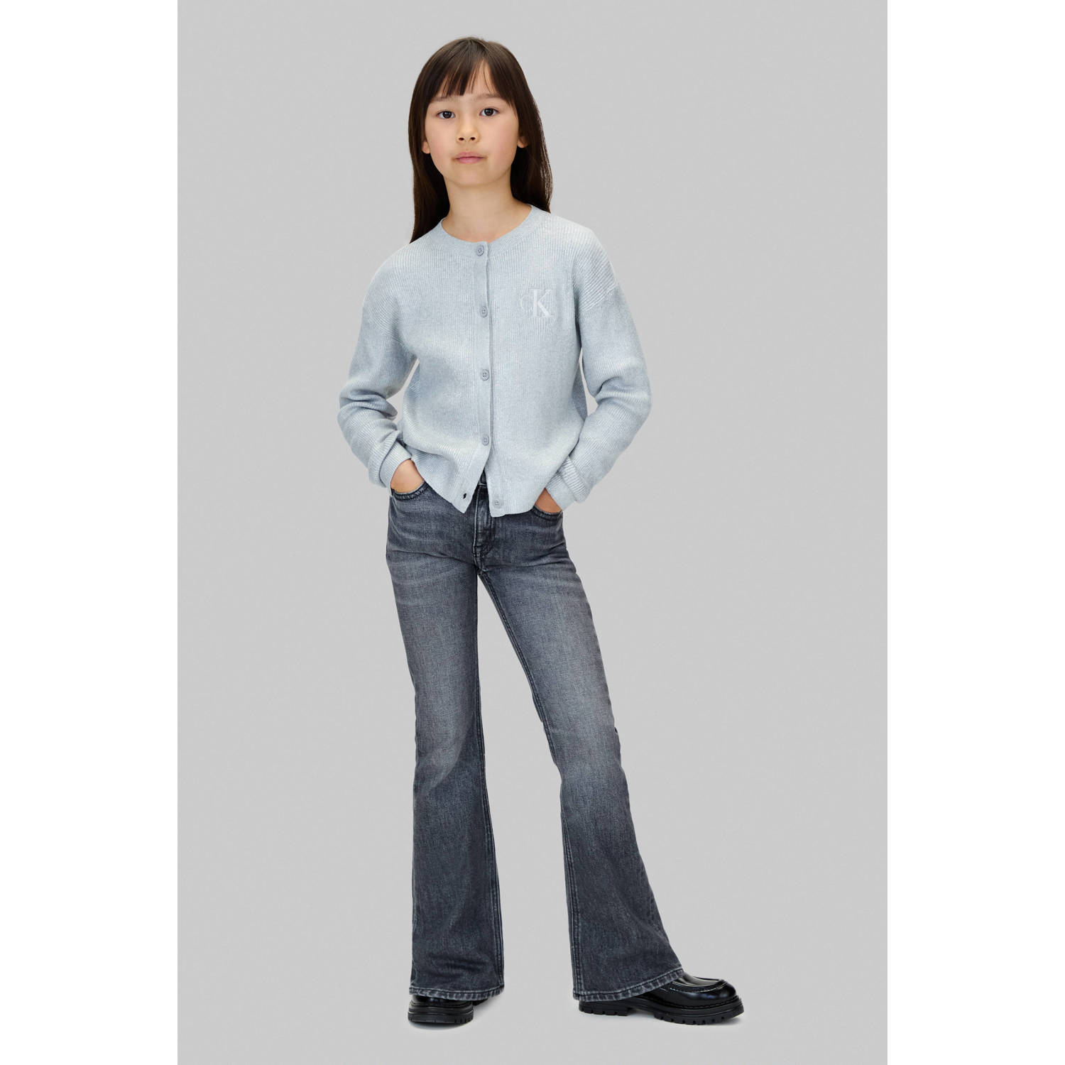Calvin Klein flared jeans grey denim