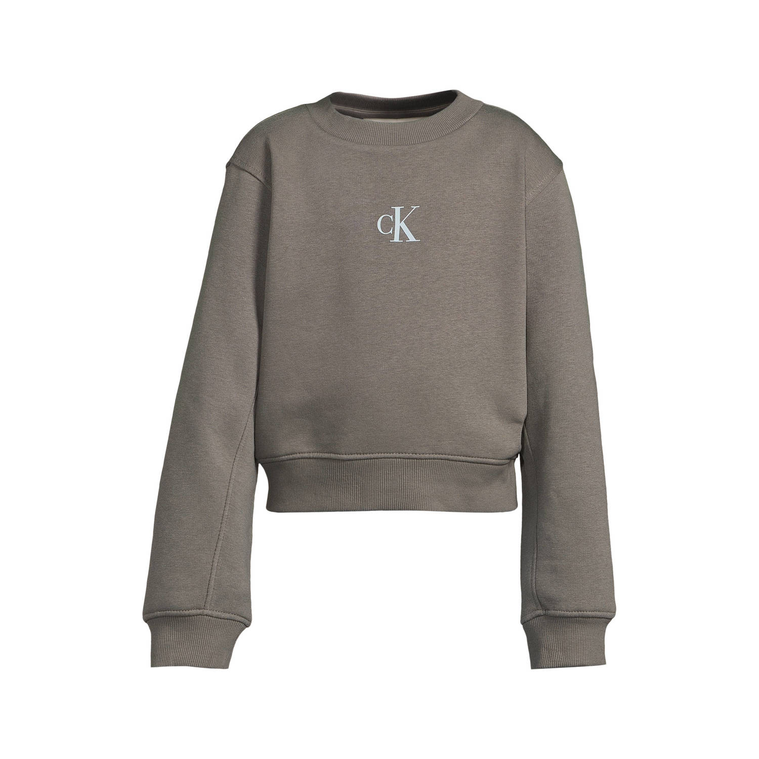 Calvin Klein sweater met logo grijs