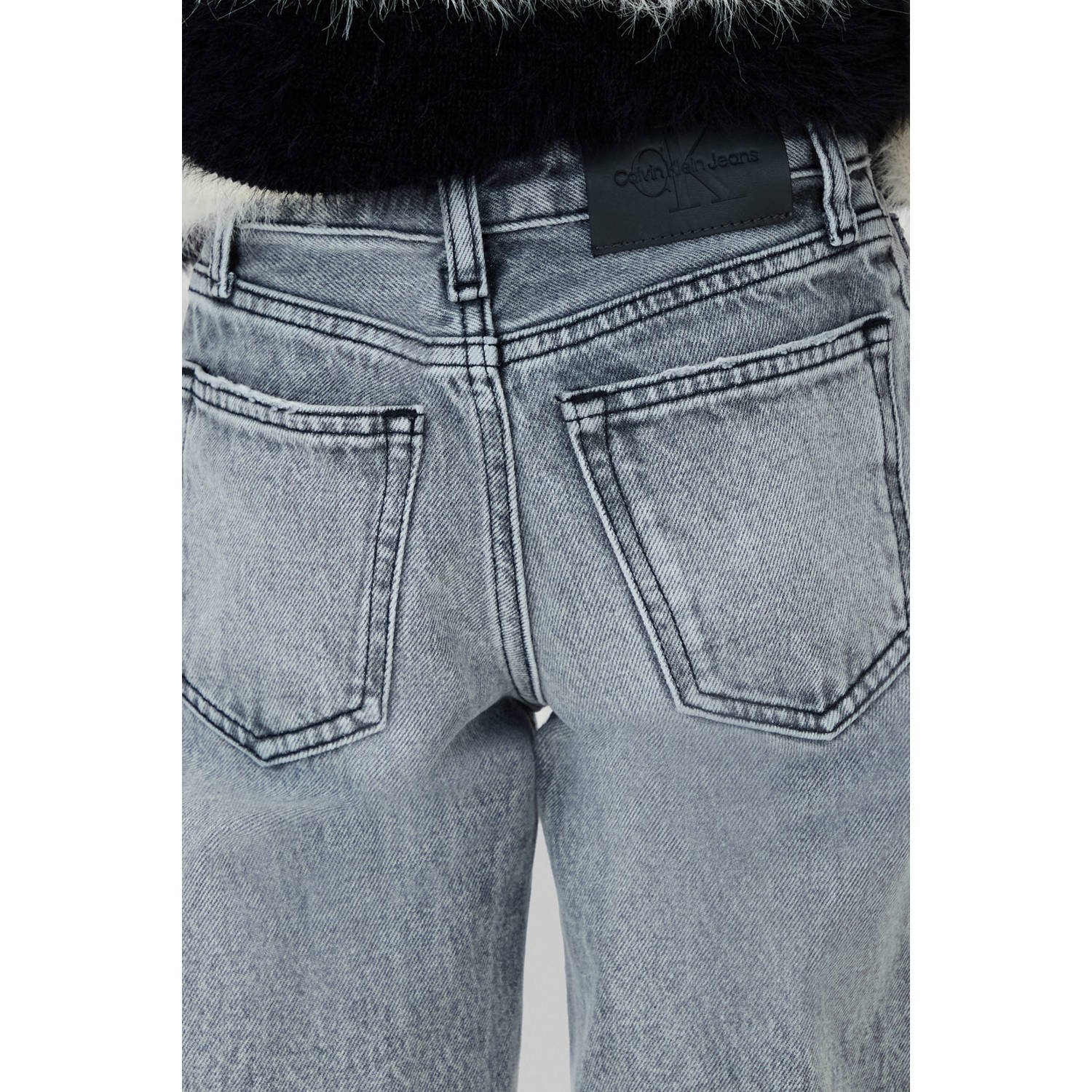 Calvin Klein high waist wide leg jeans grey denim