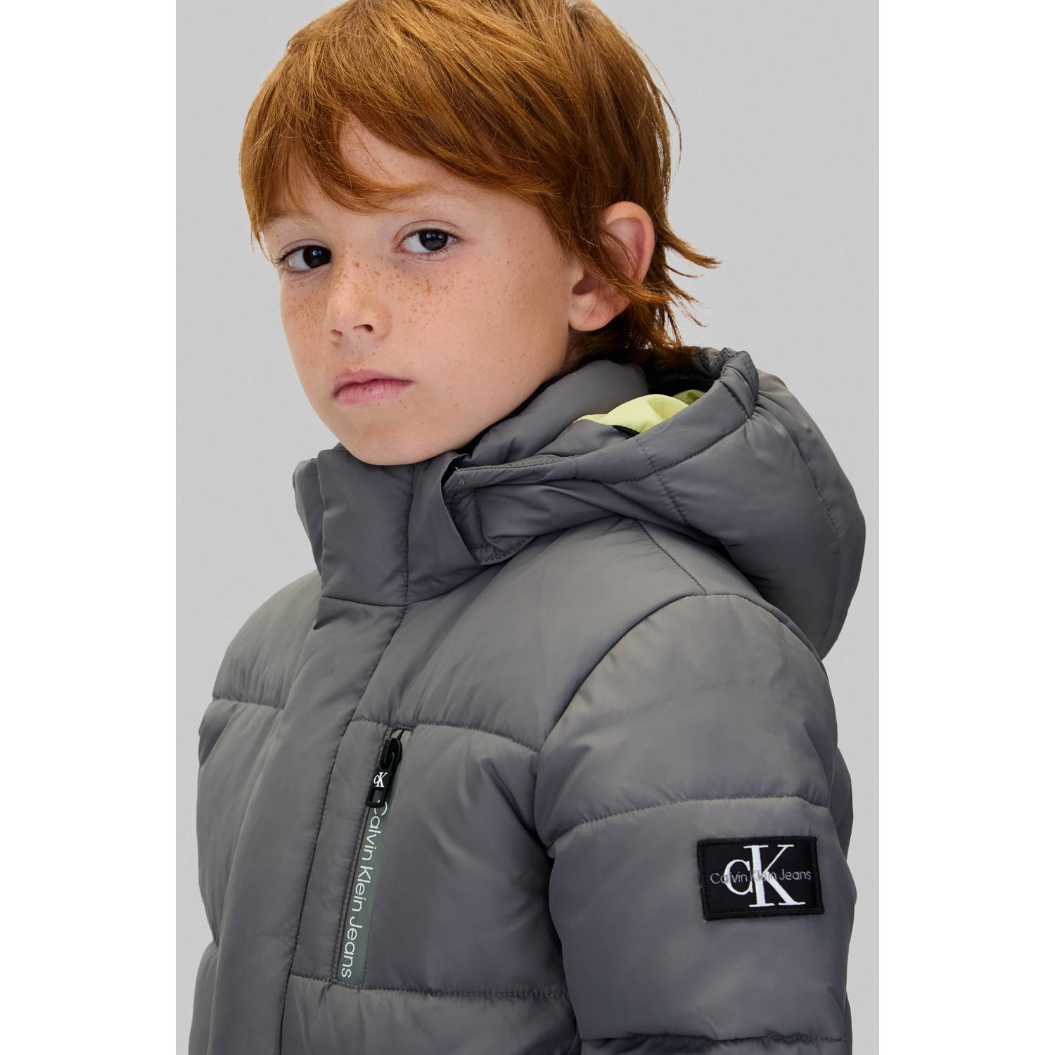 CALVIN KLEIN JEANS gewatteerde jas grijs