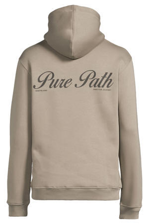hoodie met backprint taupe