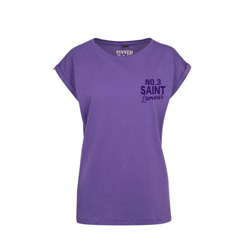 Pinned by K Curve T-shirt paars afbeelding