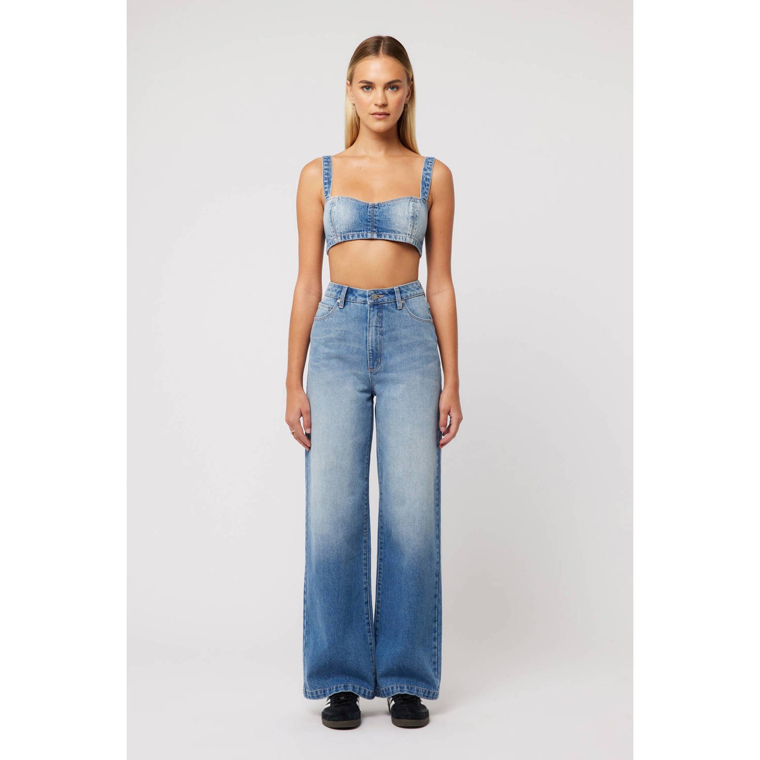 Abrand Jeans high waist wide leg jeans light blue denim
