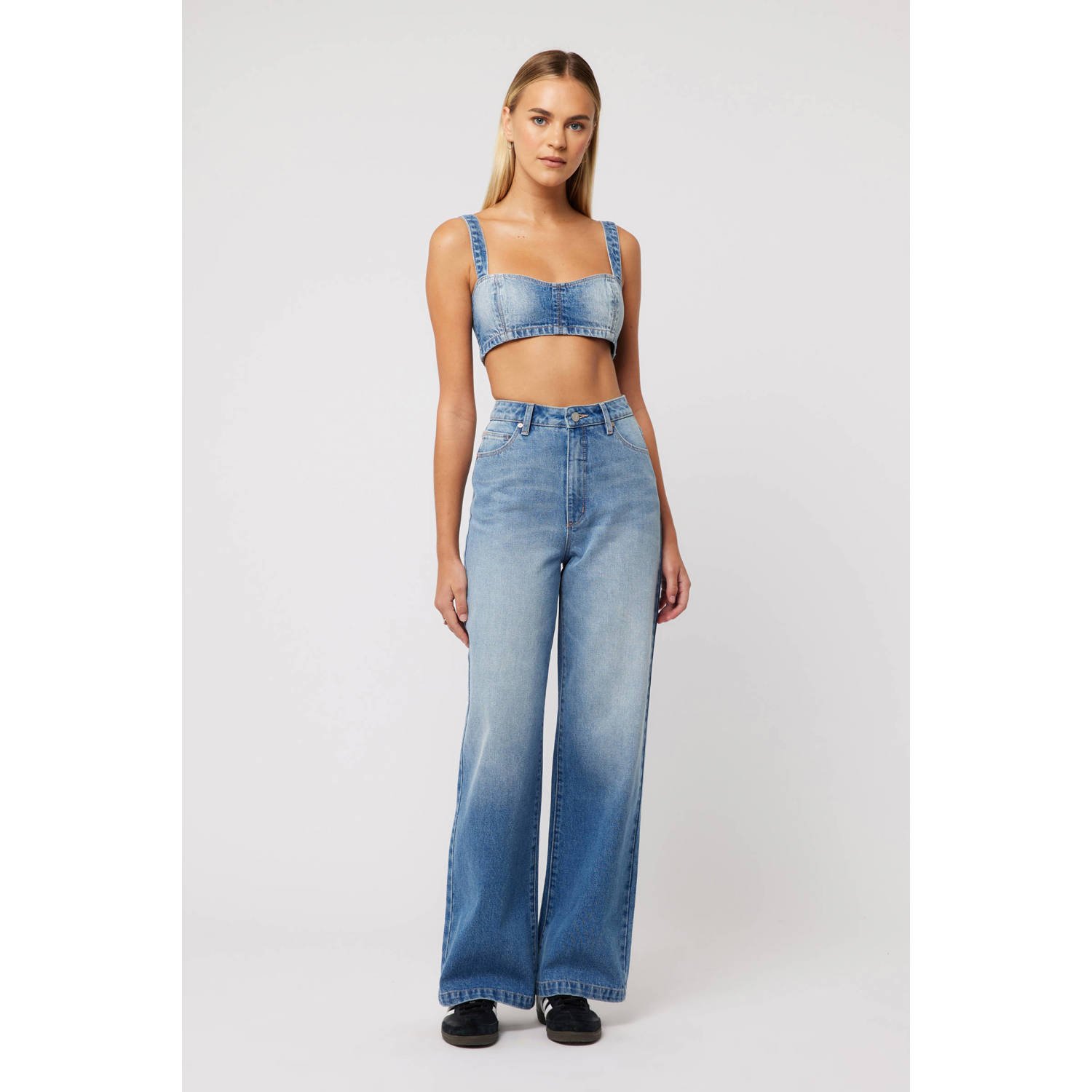 Abrand Jeans high waist wide leg jeans light blue denim