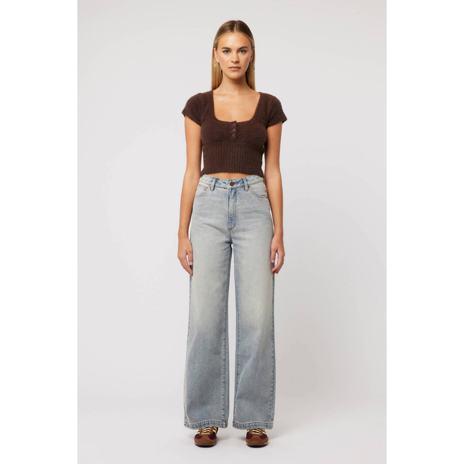 Abrand Jeans high waist wide leg jeans light blue denim