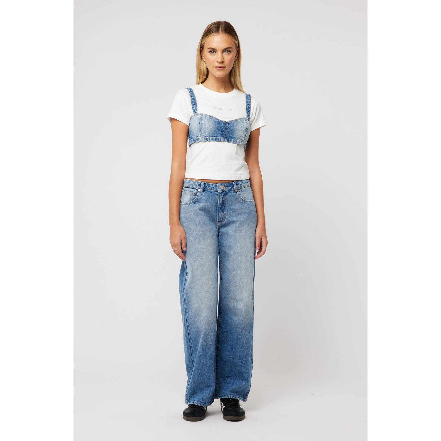 Abrand Jeans wide leg jeans light blue denim