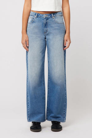 wide leg jeans light blue denim