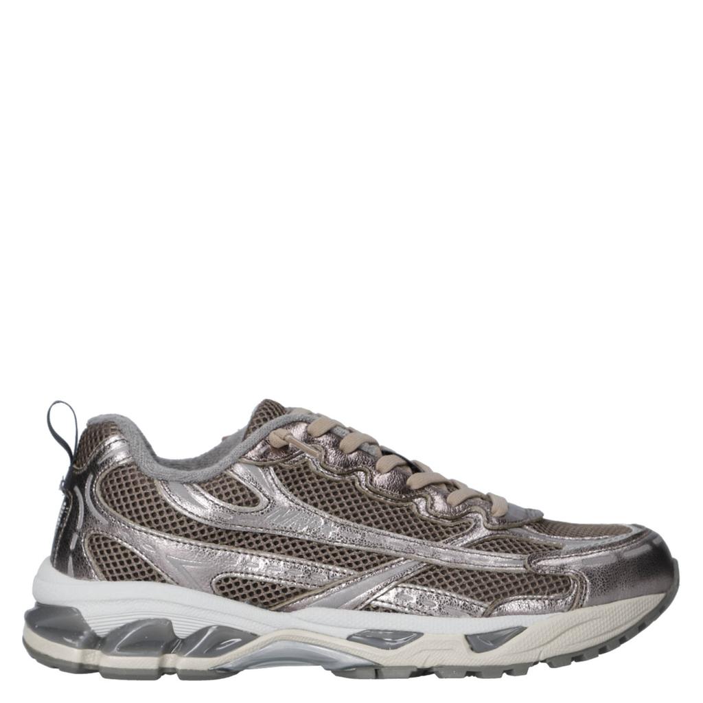 Zilver en beige dames MRP sneakers van textiel met veters