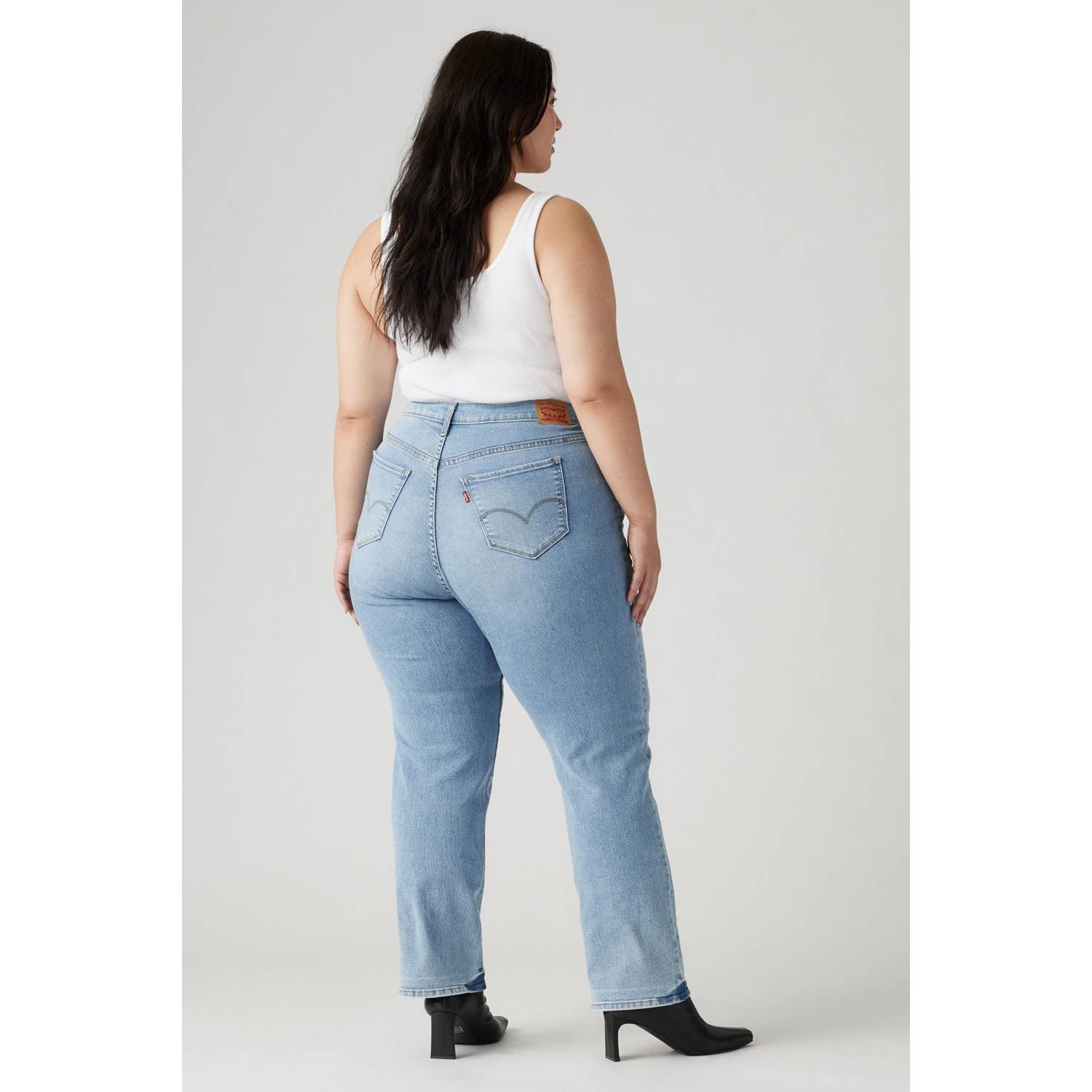 Levi's Plus skinny jeans light blue denim