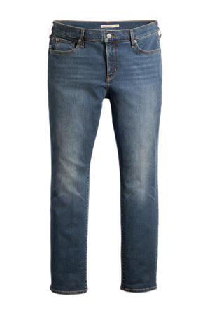 straight leg jeans medium blue denim