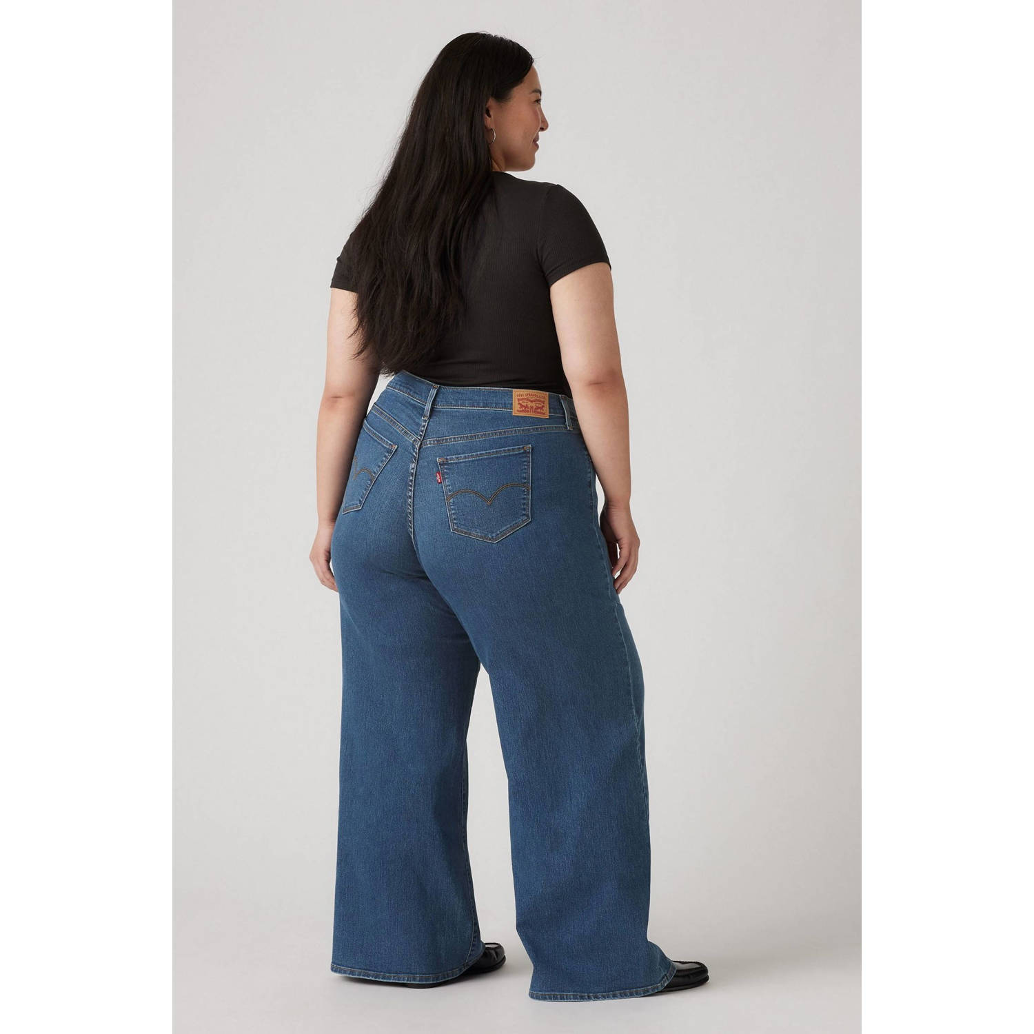 Levi's Plus wide leg jeans dark blue denim