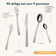 thumbnail: Sola Bestekset Bali - 18/10 RVS - 90 delig / 9 personen