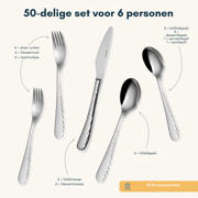 thumbnail: Sola Bestekset Lima - 18/10 RVS  - 50 delig / 6 personen