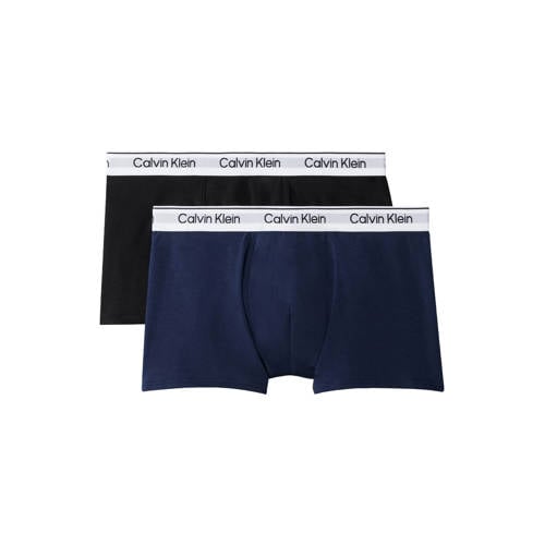 Calvin Klein boxershort donkerblauw/zwart (set van 2)
