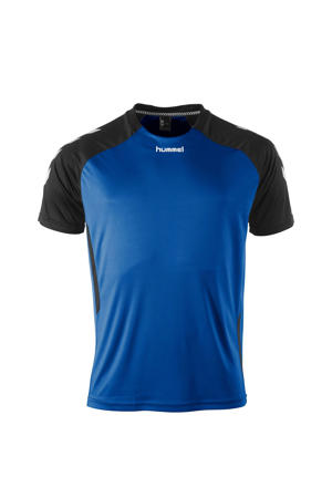sportshirt blauw/zwart