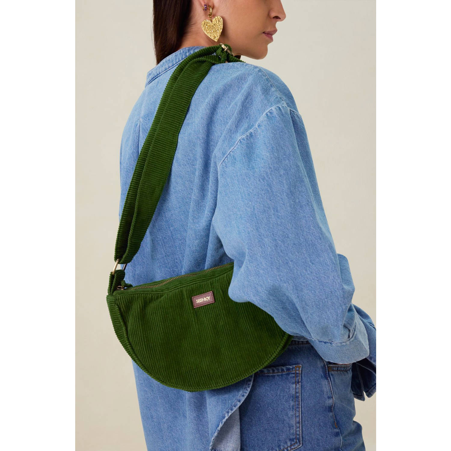 Sissy-Boy crossbody tas donkergroen