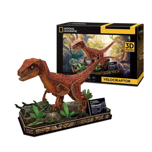 National Geographic Cubic Fun 3d Puzzel NG Velociraptor afbeelding