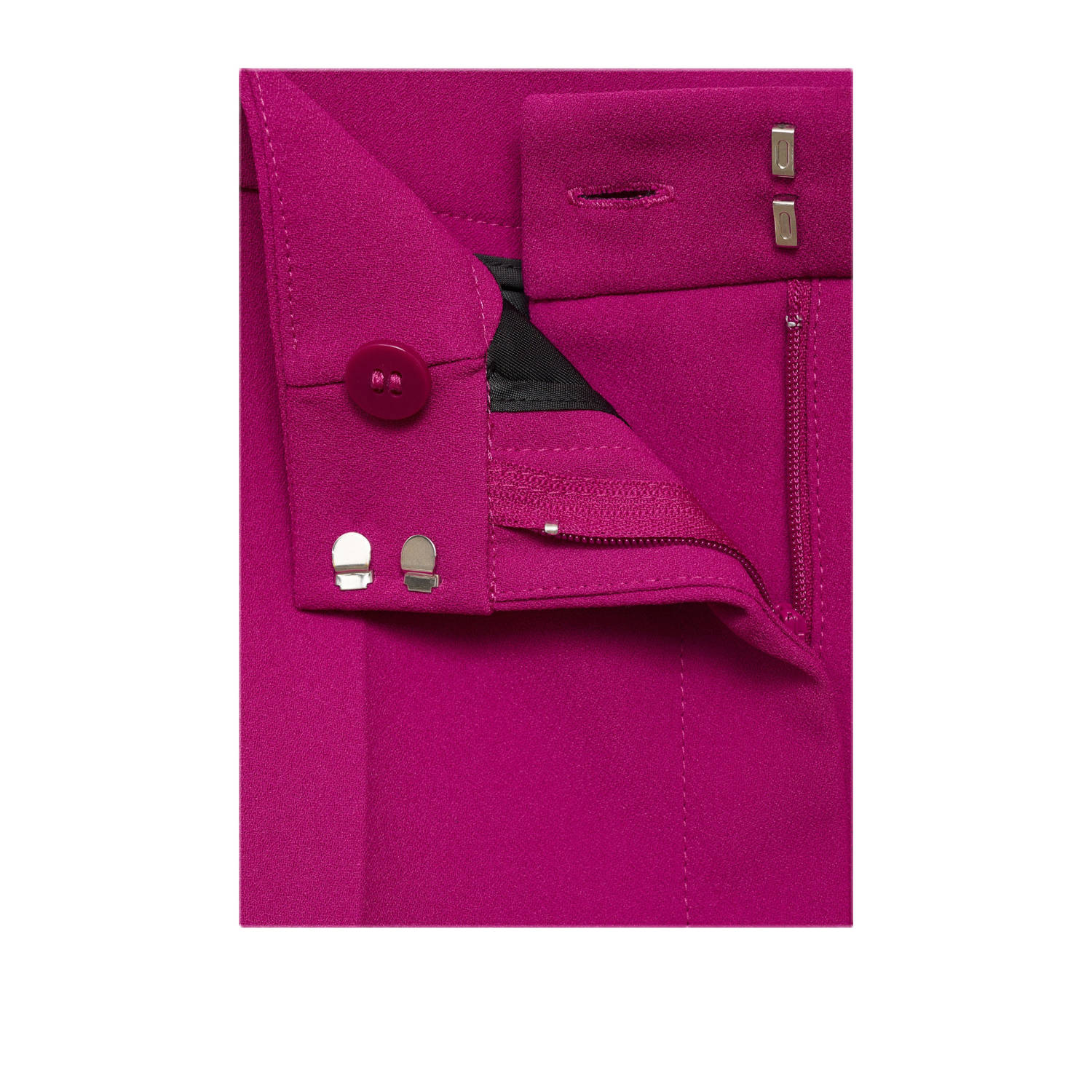 Mango straight high waist casual short fuchsia