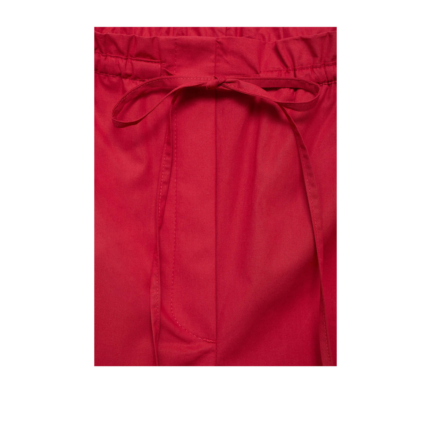 Mango straight regular waist casual broek rood