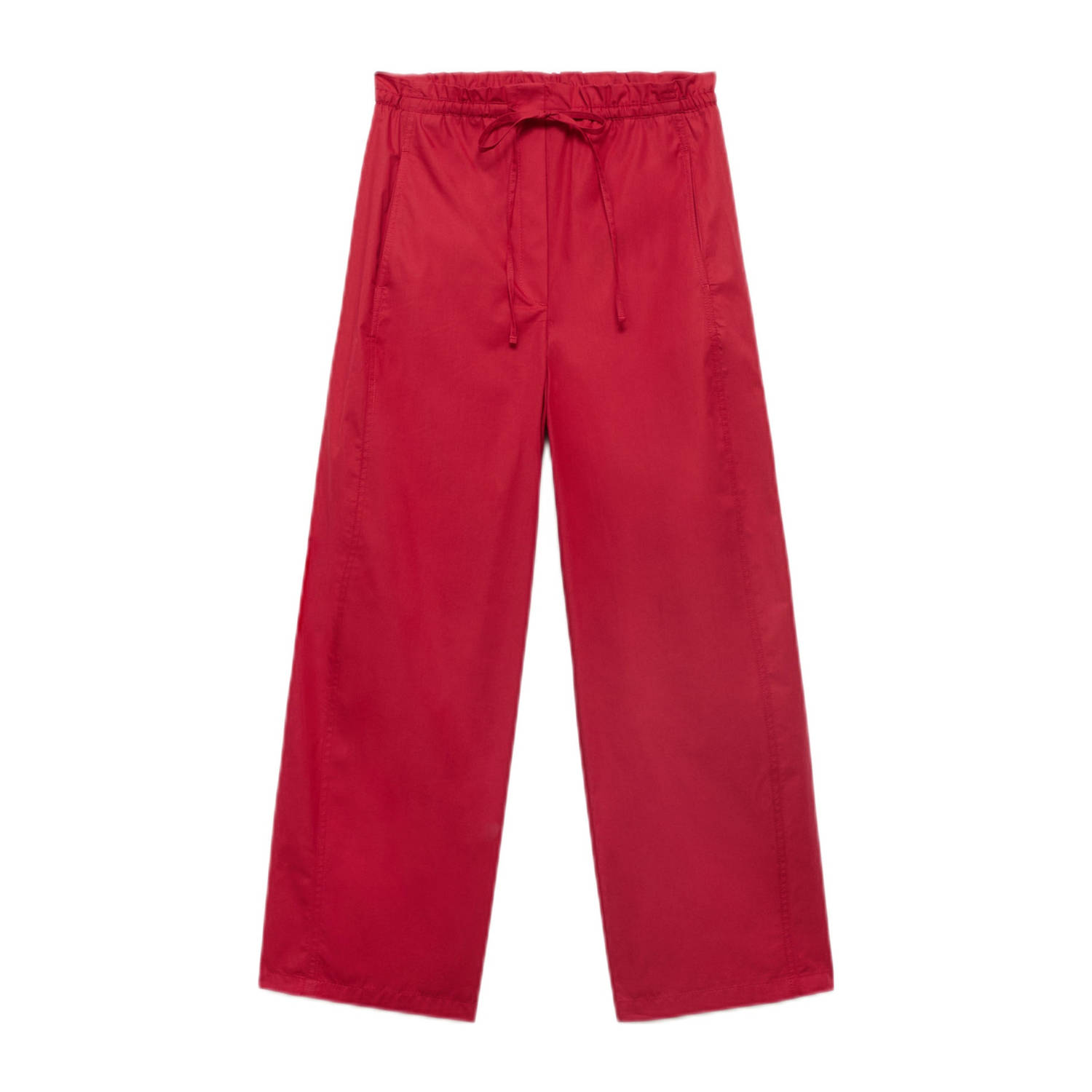 Mango straight regular waist casual broek rood