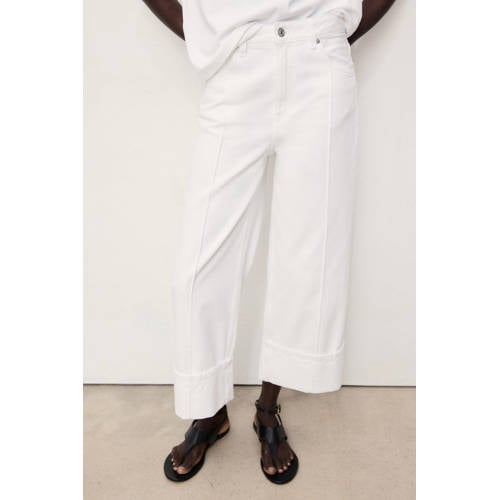 Mango wide leg jeans wit afbeelding