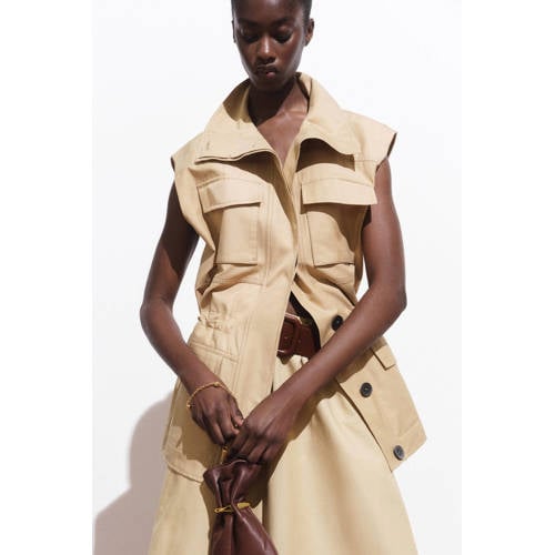 Mango gilet beige afbeelding