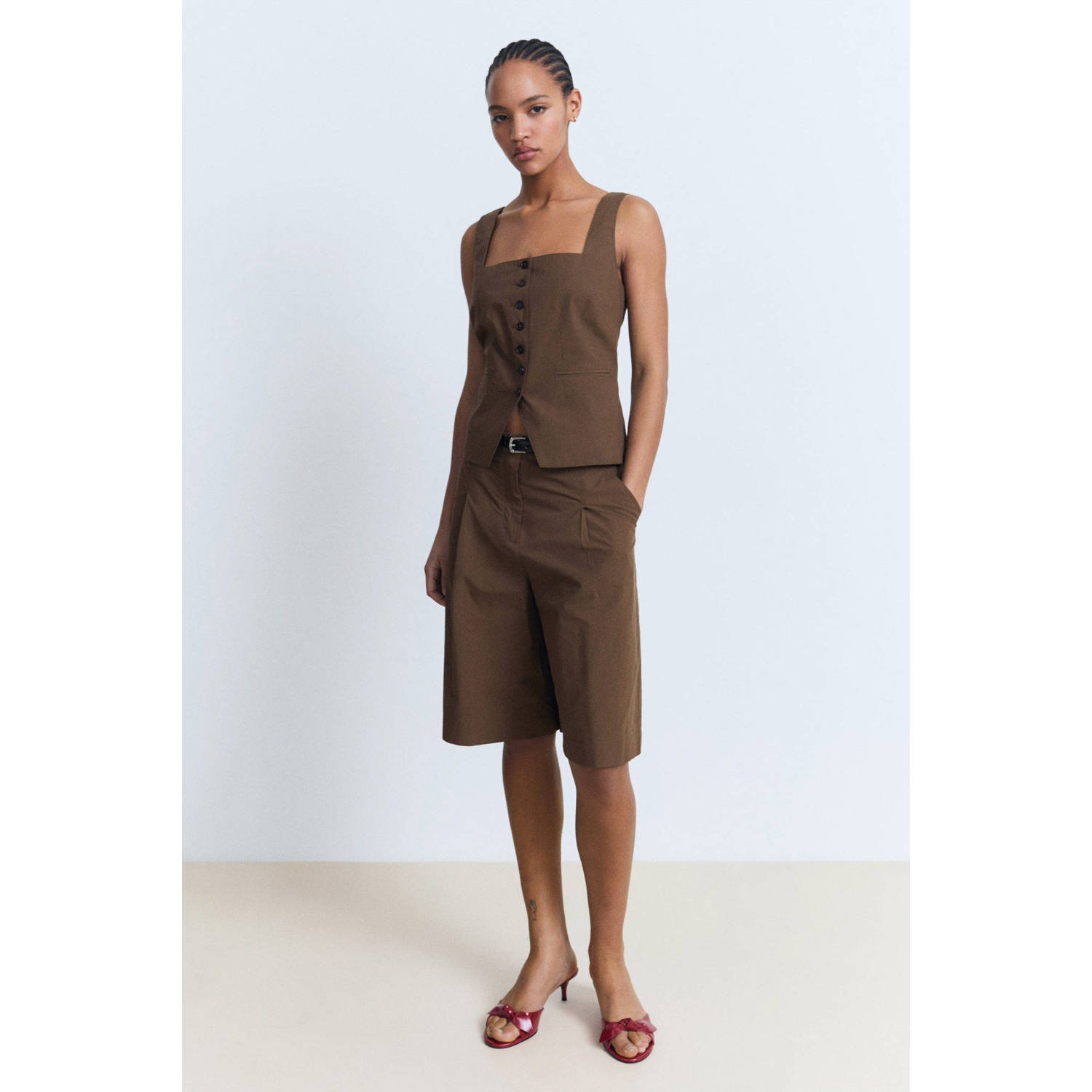Mango gilet bruin
