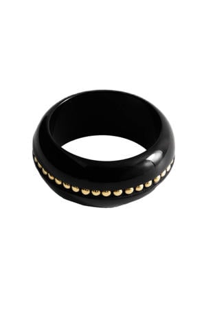 armband met studs zwart