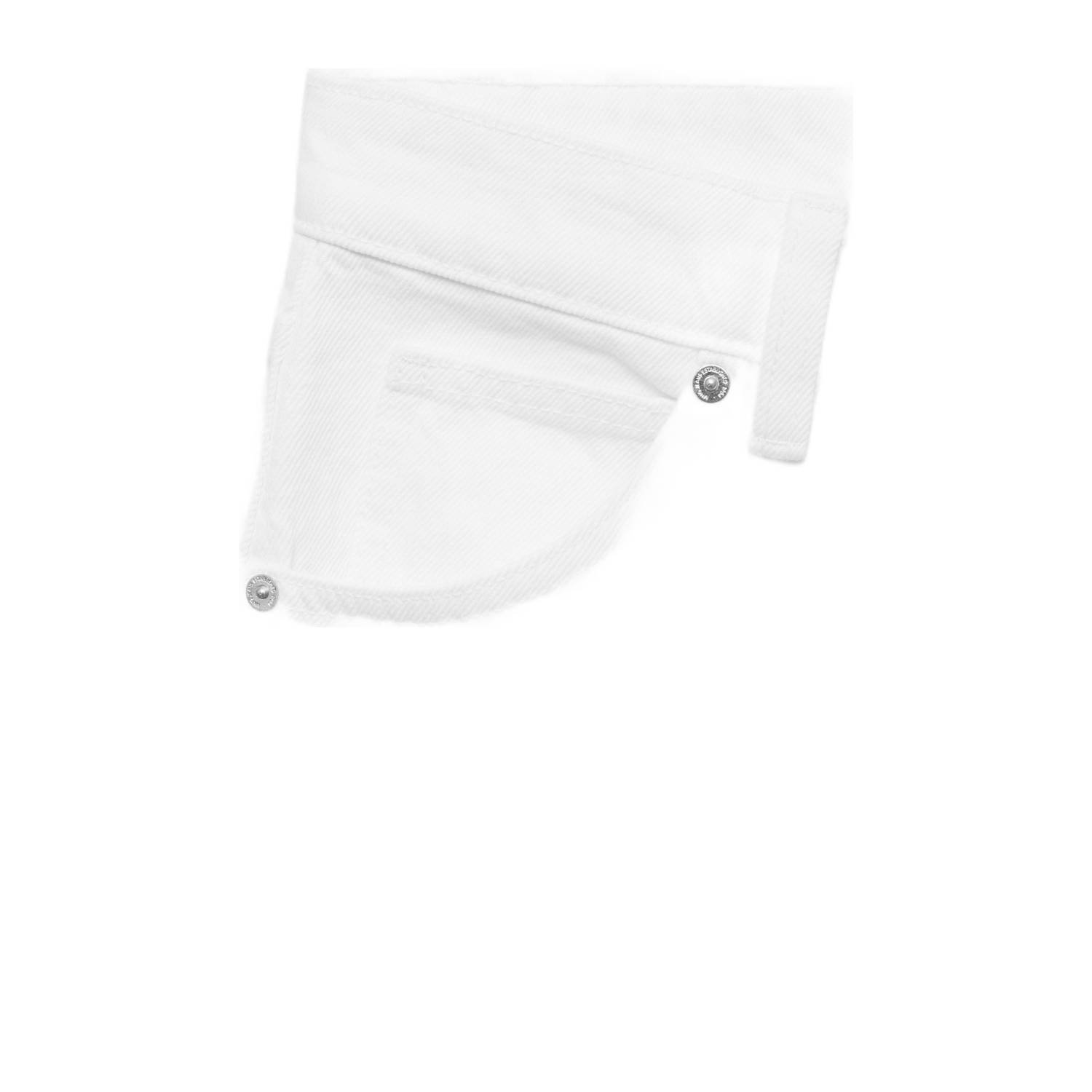 Mango denim straight regular waist short wit