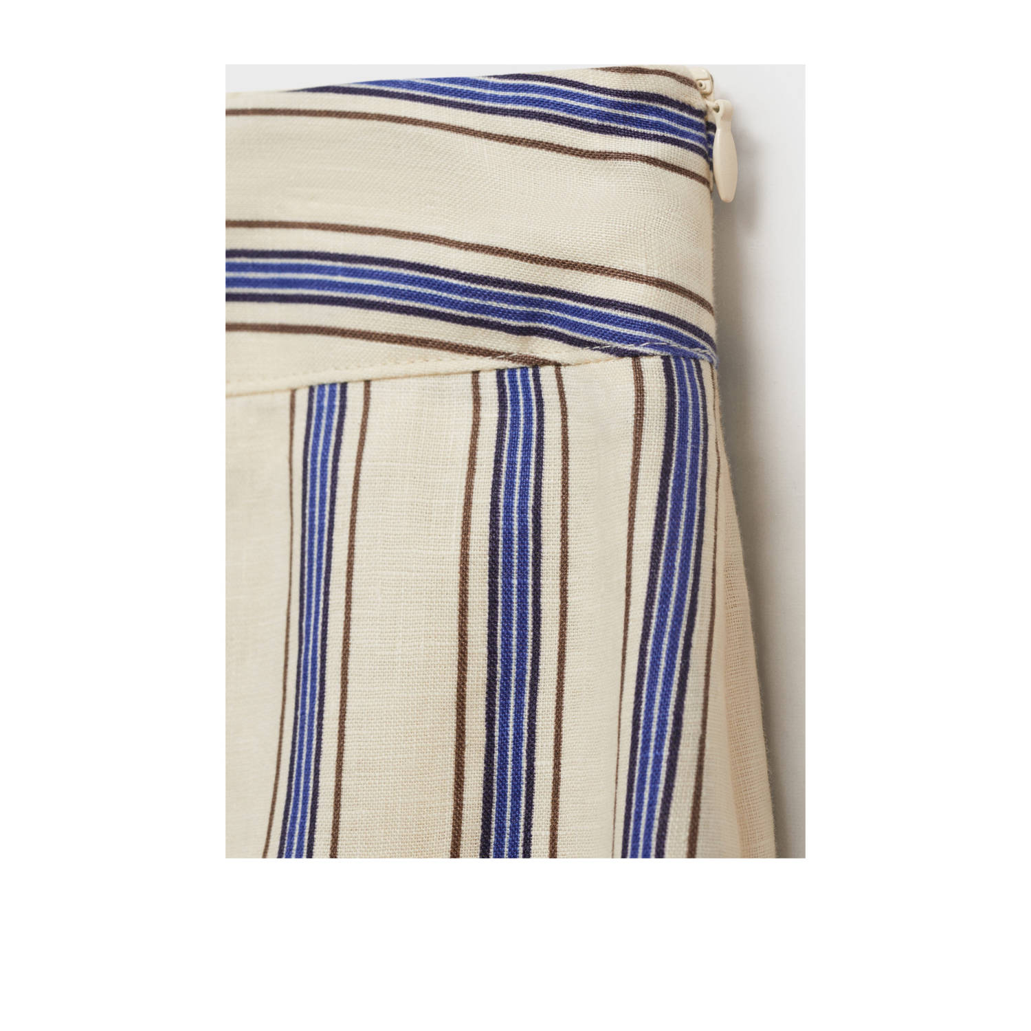 Mango linnen midi rok ecru
