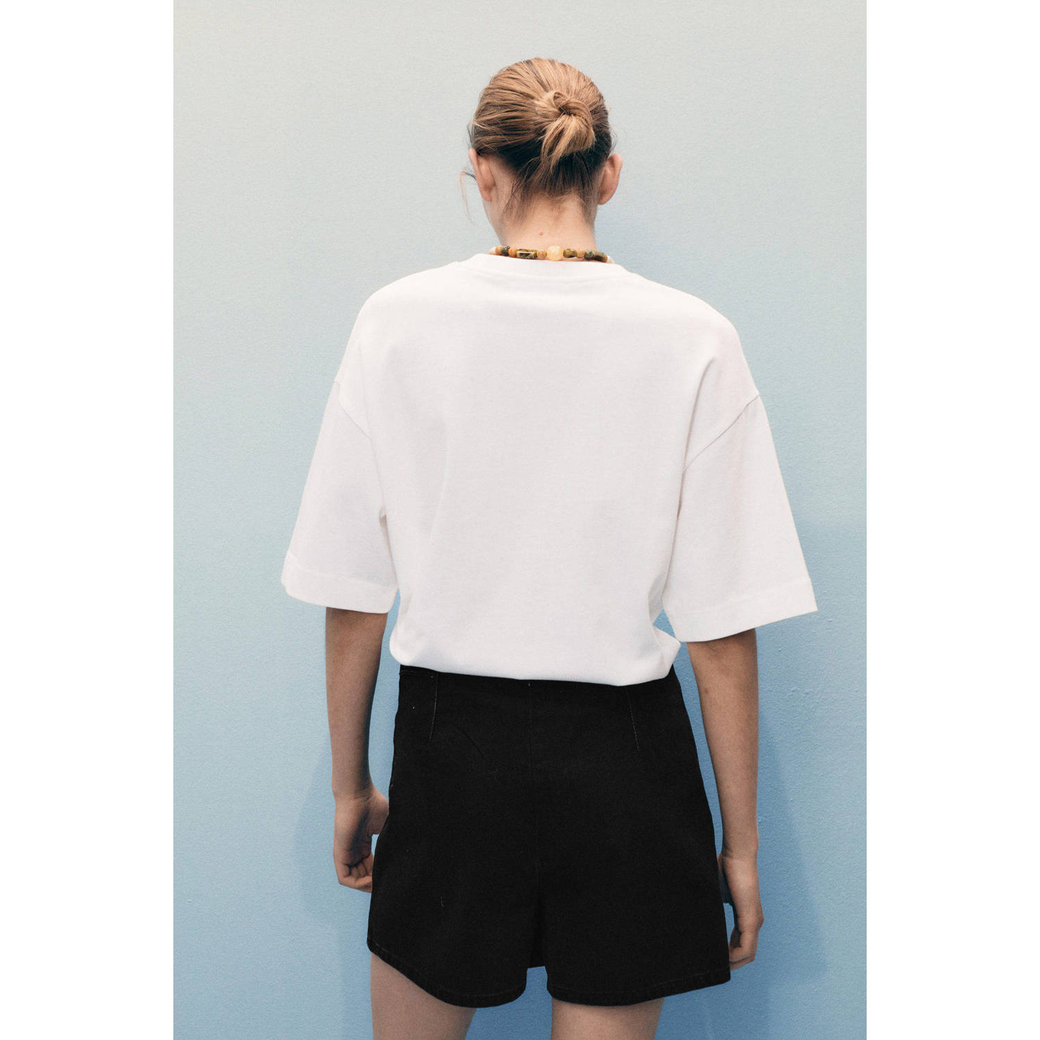 Mango denim skort black denim