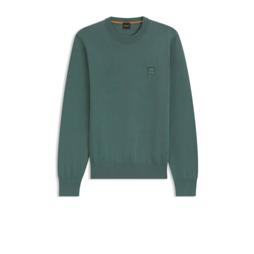 BOSS pullover fijn gebreid groen afbeelding