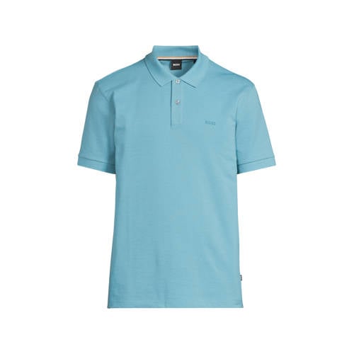 BOSS slim polo PALLAS petrol afbeelding