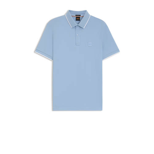 BOSS slim polo lichtblauw afbeelding
