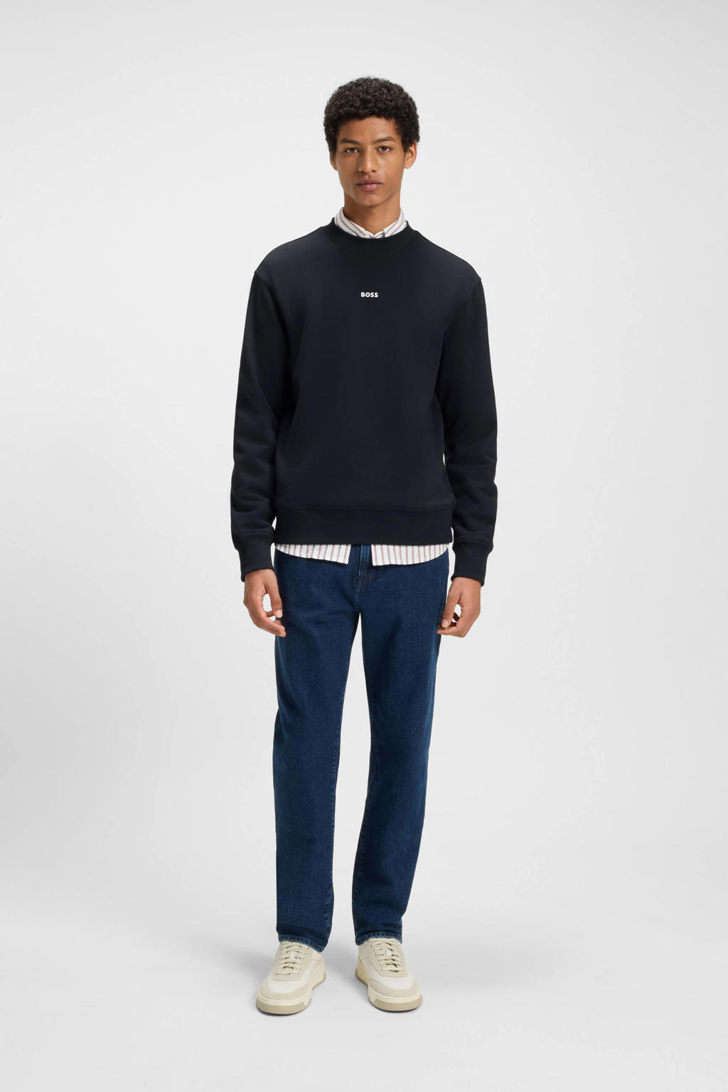 BOSS sweater donkerblauw
