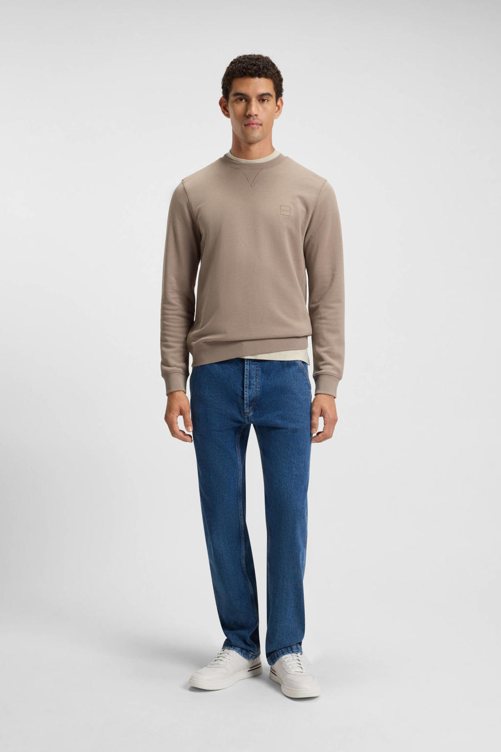 BOSS sweater lichtbruin