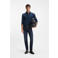 BOSS regular polo donkerblauw