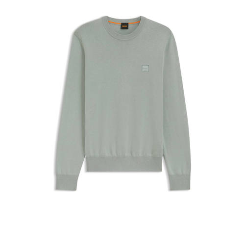 BOSS pullover fijn gebreid groen afbeelding