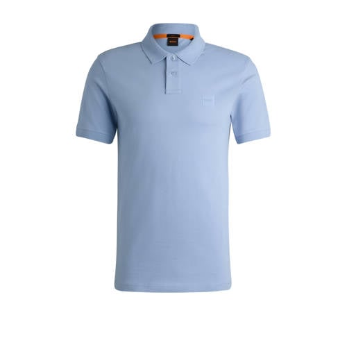 BOSS slim polo lichtblauw afbeelding
