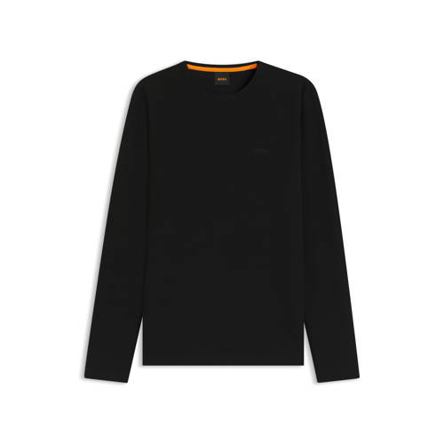 BOSS longsleeve met textuur zwart afbeelding
