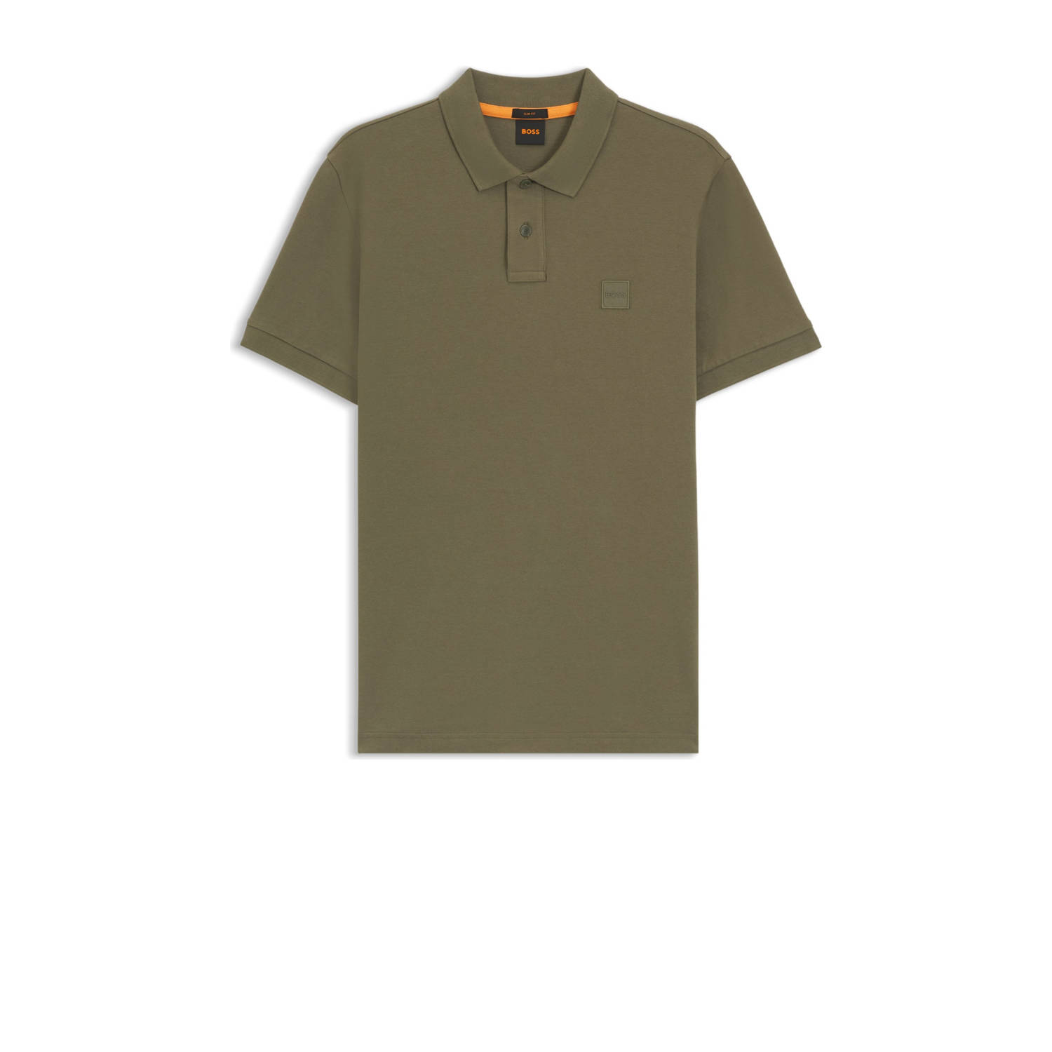 BOSS slim polo donkergroen