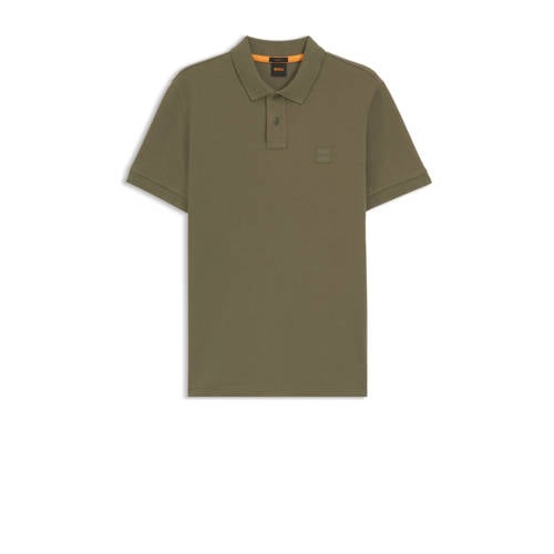 BOSS slim polo donkergroen afbeelding