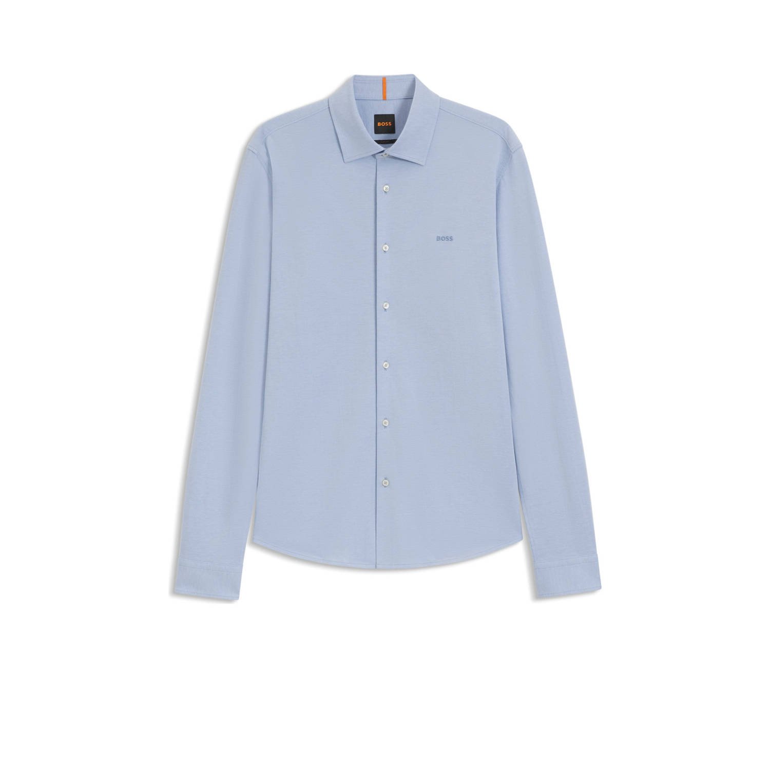 BOSS slim overhemd Mysoft blauw