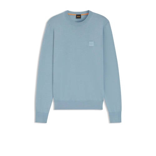 BOSS pullover fijn gebreid lichtblauw afbeelding