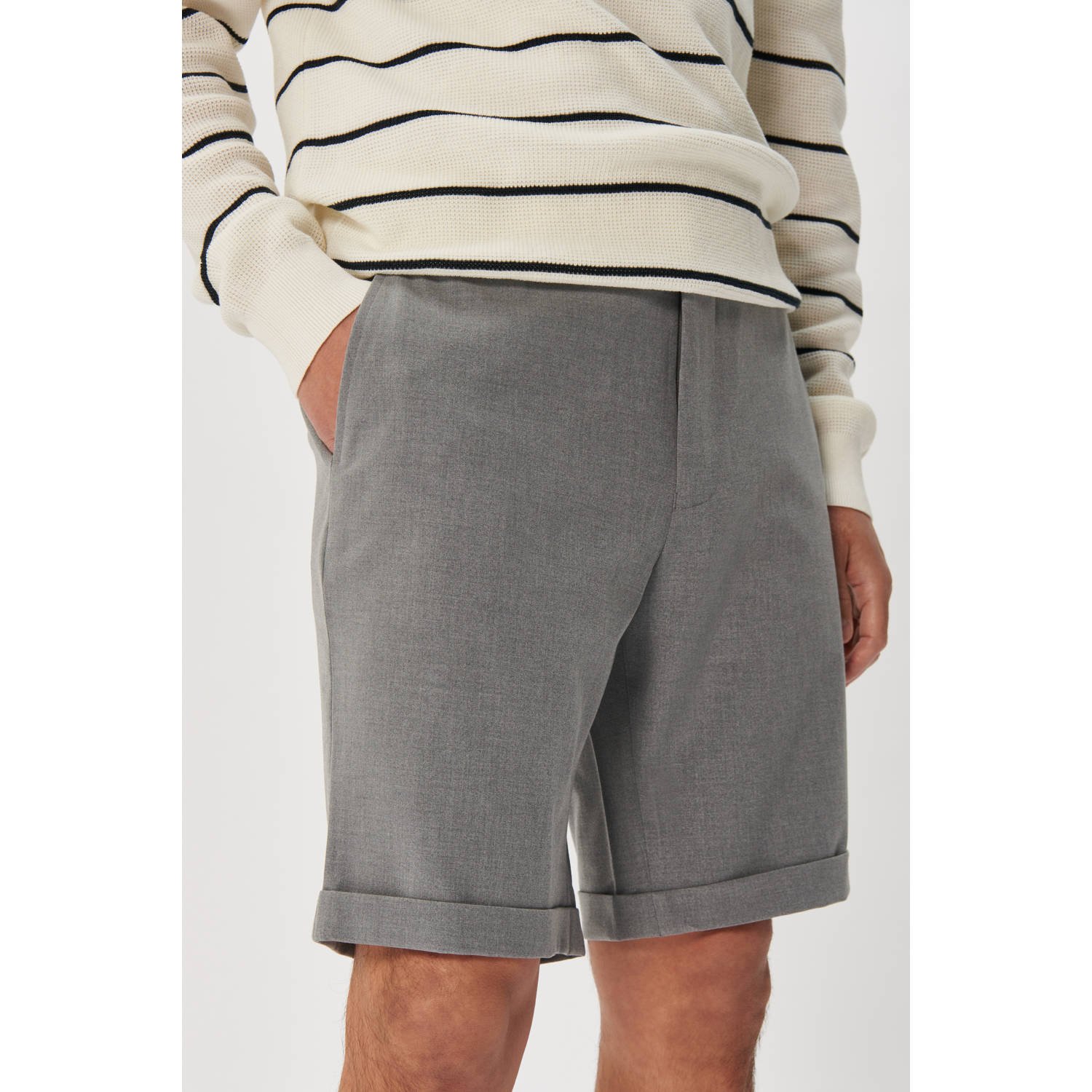 Matinique regular chino short grijs