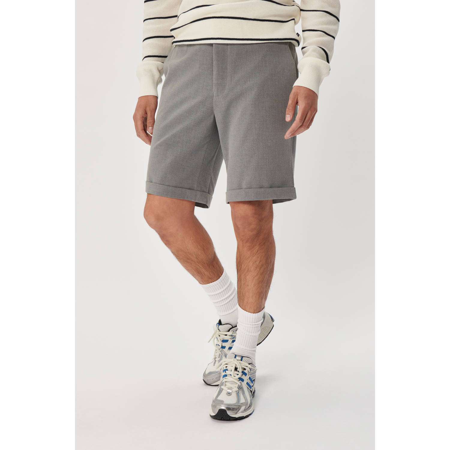 Matinique regular chino short grijs
